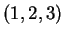 $ (1,2,3)$
