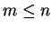 $ m \leq n$