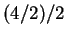 $ (4/2)/2$