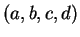 $ (a,b,c,d)$