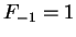 $ F _ {-1} = 1$