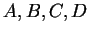 $ A, B, C, D$