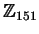 $ \mathbb{Z}_ {151}$