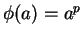 $ \phi(a) = a^p$