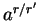 $ a^{r/r'}$