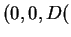 $ (0,0, D($