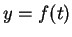 $ y = f(t)$