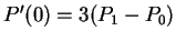 $ P'(0) = 3(P_1 - P_0) $