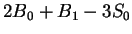 $ 2 B_0
+ B_1 - 3 S_0 $