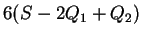 $ 6(S - 2 Q_1 + Q_2) $