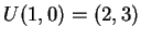 $ U(1,0) = (2,3)$