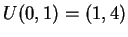 $ U(0,1) =
(1,4)$