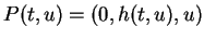 $ P(t,u) = (0, h(t,u), u)$