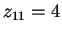 $ z _ {11} = 4$