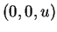 $ (0,0,u)$
