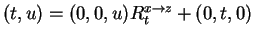 $ (t,u) = (0,0,u) R _ t ^ {x\rightarrow z} + (0,t,0)$