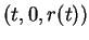 $ (t, 0, r(t))$
