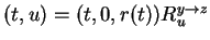 $ (t,u) = (t, 0, r(t)) R _ u ^ {y\rightarrow z}$