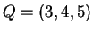 $ Q = (3,4,5)$