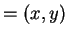 $ = (x,y)$