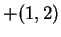 $ + (1,2)$