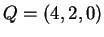 $ Q = (4,2,0)$