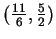 $ (\frac {11}6,\frac{5}2)$