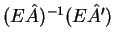 $ (E \hat A) ^ {-1} (E \hat
A' )$
