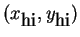 $ (x _ {\mbox{hi}},y _ {\mbox{hi}})$
