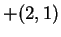 $ + (2,1)$