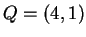 $ Q = (4,1)$