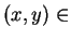$ (x,y) \in$