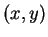 $ (x,y)$