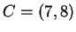 $ C = (7,8) $