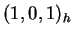 $ (1,0,1)_h$