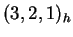$ (3,2,1)_h$