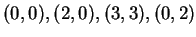 $ (0,0), (2,0), (3,3), (0,2)$