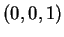 $ (0,0,1)$