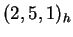 $ (2,5,1)_h$