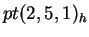 $ pt(2,5,1)_h$