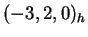 $ (-3,2,0)_h$