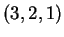 $ (3,2,1)$