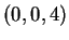 $ (0,0,4)$