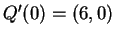 $ Q'(0) = (6,0)$