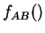 $ f _ {AB}()$