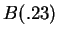 $ B(.23)$
