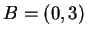 $ B = (0,3)$