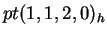 $ pt(1,1,2,0)_h$