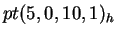 $ pt(5,0,10,1)_h$