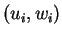 $ (u_i, w_i)$